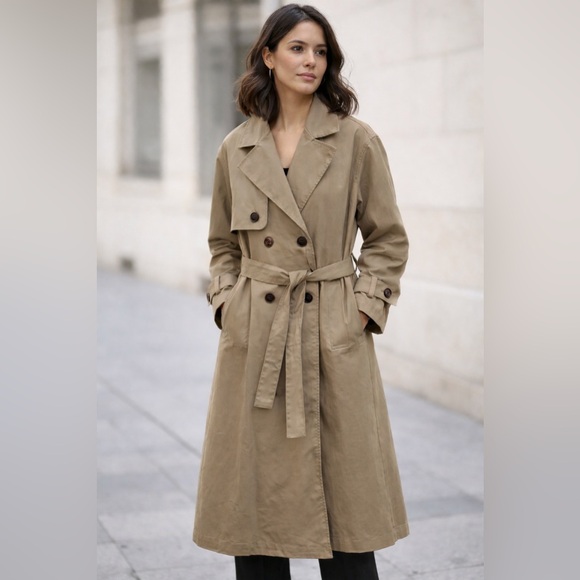 Zara Jackets & Blazers - ZARA OVERSIZE DOUBLE-BREASTED TRENCH COAT BEIGE XS Extra Small Spring NwOT Women